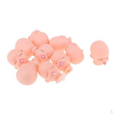 10dílná hlava pro panenky pro malování DIY náhradní klíčenka