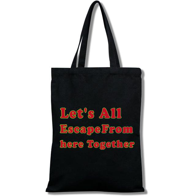 Fashion Anime The Promised Neverland  Men Women Reusable Shopping Bag Cartoon Print Eco-Friendly Canvas Tote Bag