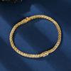 A 3mm Copper Inlaid Zircon Bracelet, Gold White Gold Tennis Bracelet, Popular and Fashionable