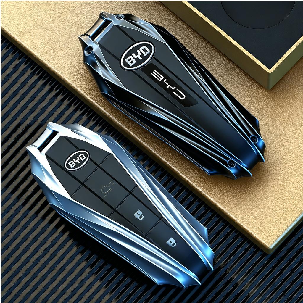 For BYD Dolphin Metal Car Key Case Set Song Plus Han EV Qin DMI Yuan Pro Tang DMP Escort Ship 07 Seal European G Car Accessories