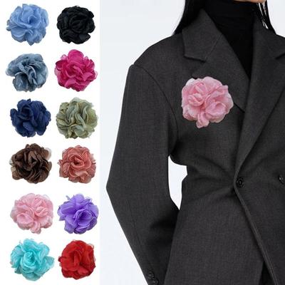 Jewelry Badge Accessories Large Flower Brooch Suit Sweater Coat Cloth Art Lapel Pins New Corsage