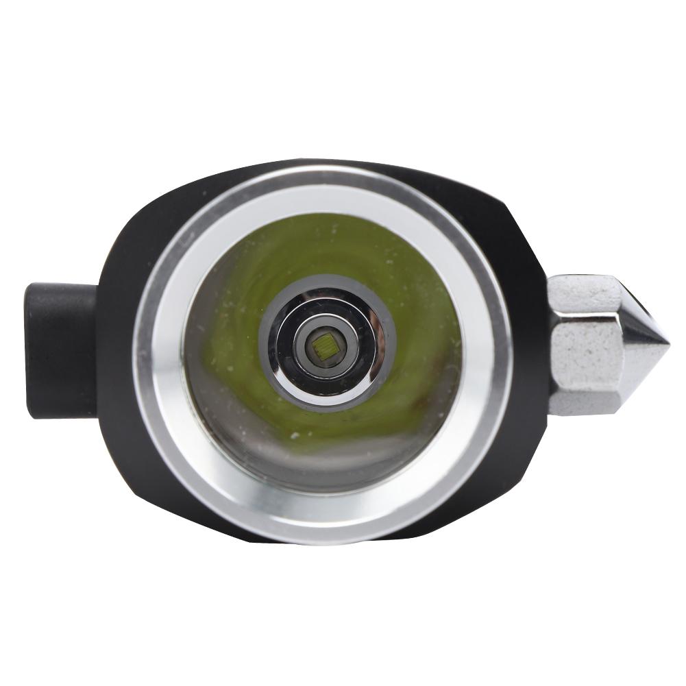 Solar Power Working Lamp Outdoor Defensive Strong Light Multifunction Emergency Flashlight with Safety Hammer
