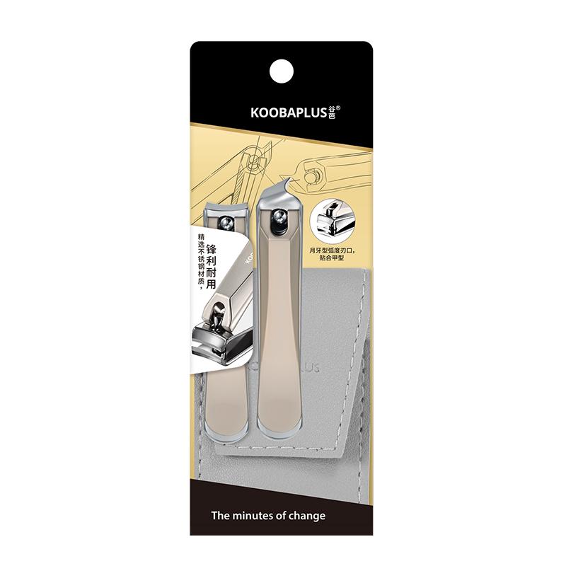

KOOBAPLUS Luxury 2-in-1 Nail Clipper Set: Eagle-Beak for Toenails (Super Strong Biting Force) & Crescent, Premium Grooming Tools