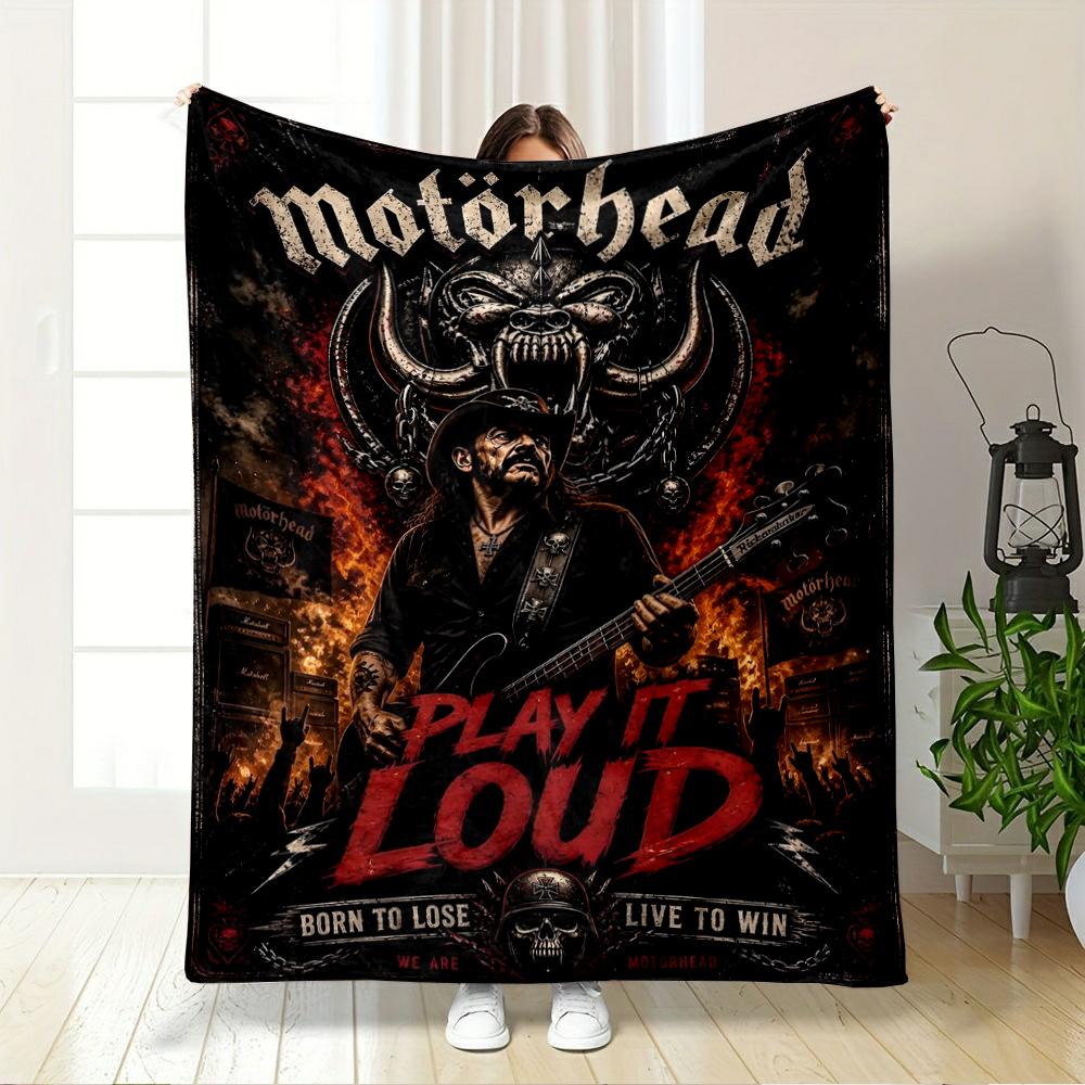 Rock Legend Design printed Flannel blanket for bedroom, living room, sofa, and nap