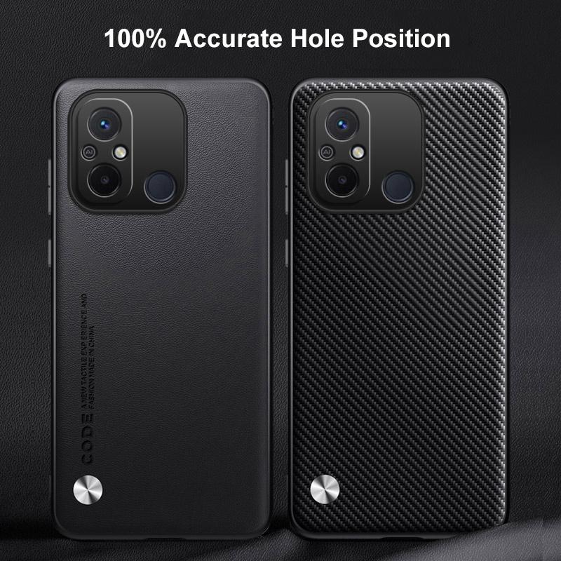 Luxury PU Leather Case For Xiaomi Redmi 12C 12 C Back Cover Matte Silicone Full Protection Phone Case For Redmi12C Redmi12 C 4G