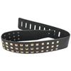Black Leather Electric Guitar Handmade,PIKE STUDDED Strap Accessory Adjustable