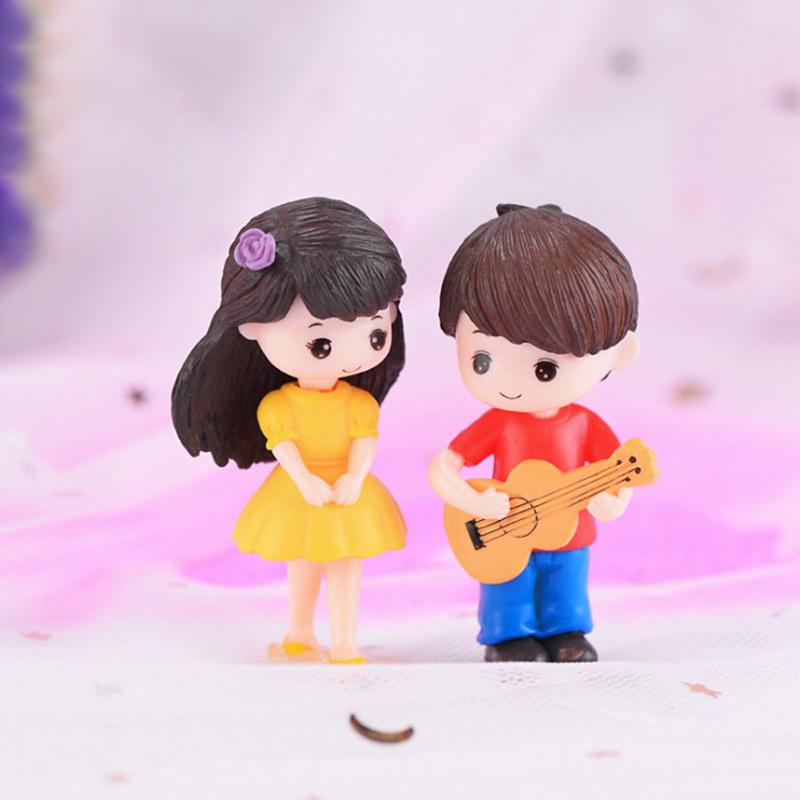 1 Pair Of Couple Ornaments Plastic Diy Decoration Creative Cake Ornaments