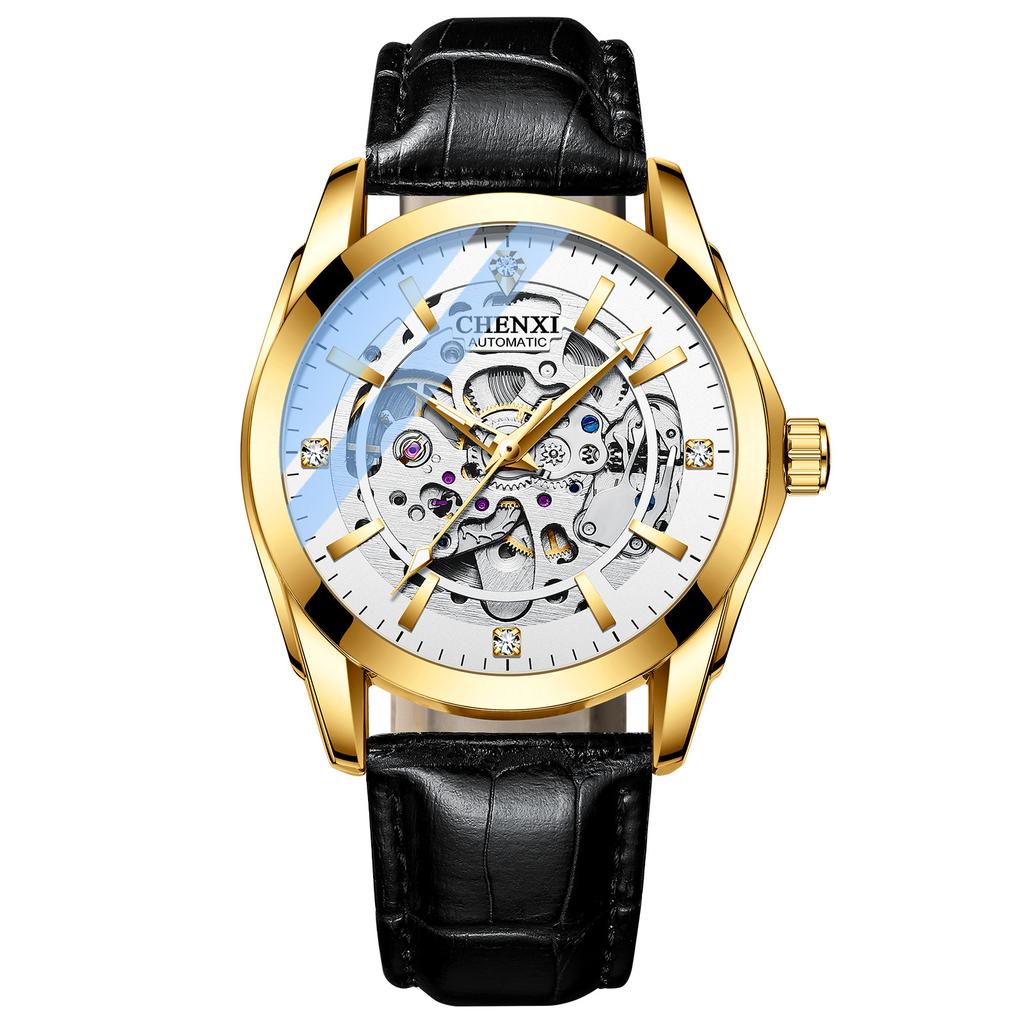 Mens Watches Fashion Luxury Hollowing Automatic Mechanical Watch Waterproof Luminous Watch For Man