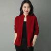 Reißverschluss Woll-Cardigan Jacke Damen Locker Gestrickter Pullover Oberbekleidung Pullover Kurz