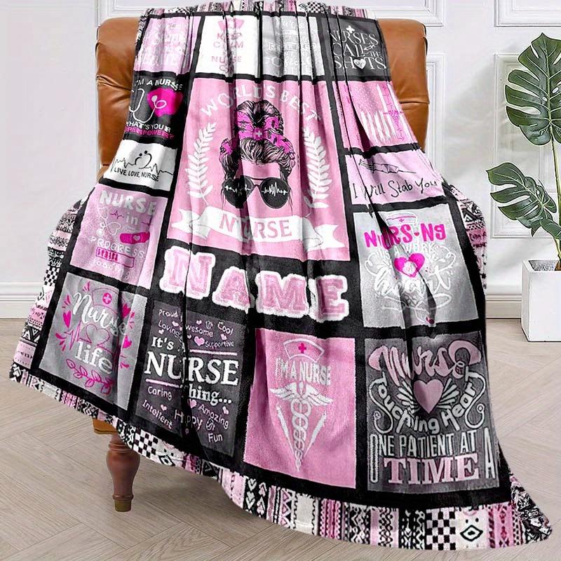 Nurse Customize Your Name Blanket Warm Comfortable And Soft Blankets Are Suitable For Home Lunch Break Blanket Office Sofa Sofa Gift To Relatives And