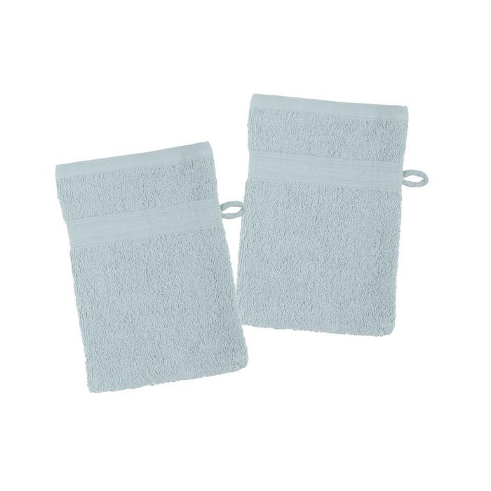 Gant De Toilette - Laguna - Lot De 2 - 15 X 21 Cm - Coton GOTS Bleu Clair