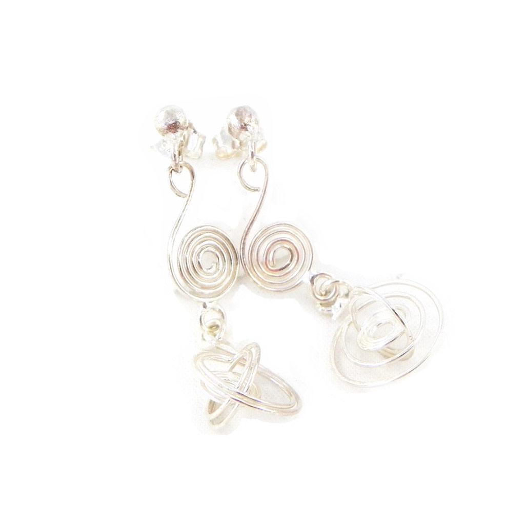 Les Trésors De Lily [C4763] - Ασημένια Σκουλαρίκια 'Ακροβατικά'