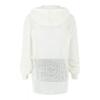 Salvatore Ferragamo Crochet Drop Sleeve Hoodie White