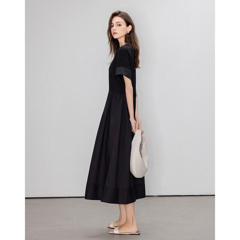 Women's French Style Cotton A-Line T-Shirt Dress