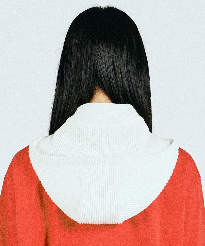 VASROCK Churros Knit Scarf Balaclava Cream
