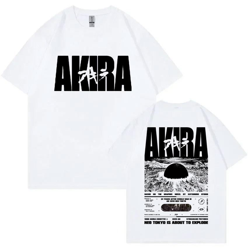 Japanese Science Fiction Cartoon Movie Anime Akira Shotaro Kaneda Graphic T Shirt Unisex Women Fashion Vintage Oversized T-shirts