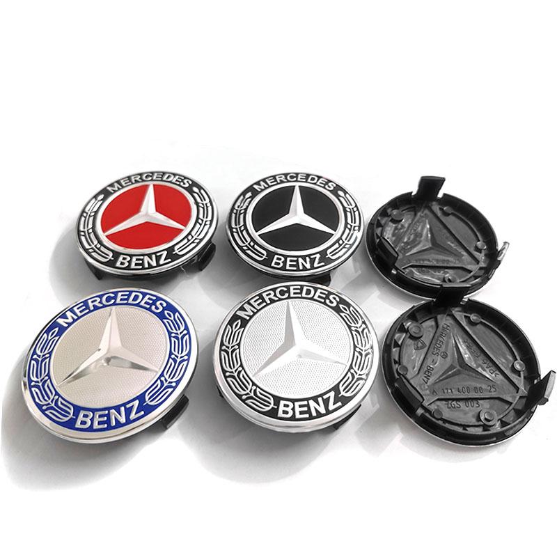 wzcbs10 2025 Hot 40pcs 75mm Wheel Center Hub Cap Emblem For Mercedes Benz Car Rims Cover Logo Badge 3pin A1714000025 6pin A1674015900 Ac