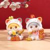 Cute Fortune Cat Figurine Resin Crafts Mini Cat Sculpture  Party Supplies