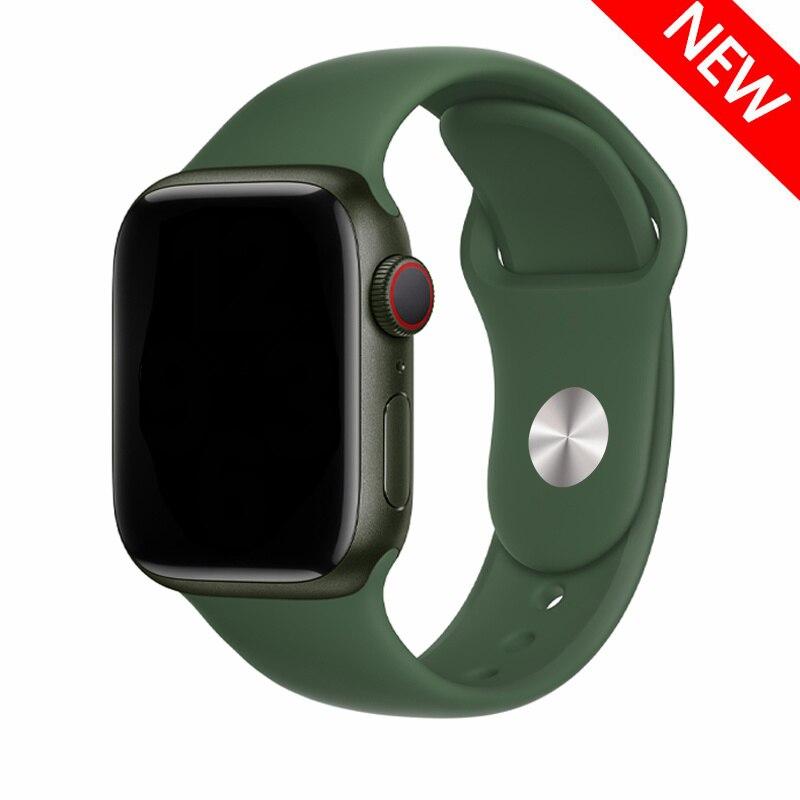 Silikonový řemínek pro řemínek Apple Watch 44 mm 49 mm 45 mm 41 mm 40 mm 42 mm 38 mm náramek iwatch série 9 7 se 3 4 5 6 8 Pásek Ultra2