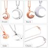 Pair of necklaces with teddy red and a flower Moon Made of sterling silver bears, diamonds, box. motif. (SILVER925).