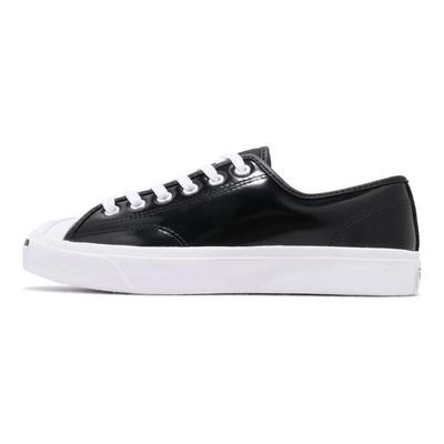 Jack Purcell Shiny Leather Vintage Casual Non-Slip Abrasion Resistant Low-Top Board Shoes Unisex Black