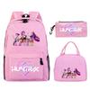 Kpop Peripheral Printing Student Schoolbag Large Capacity Casual Backpack Three-Piece Set