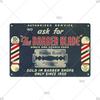 Classic Barber Shop Vintage Tin Signs Decorative Metal Plaque Metal Retro Wall Plates Salon Haircut and Shave Poster Wall Decor
