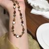 Vintage Brun Naturlig Tigerøye Stein Choker Halskjede For Kvinner Nytt Trendy Håndlaget Perlekjede Halskjede Smykker Gave