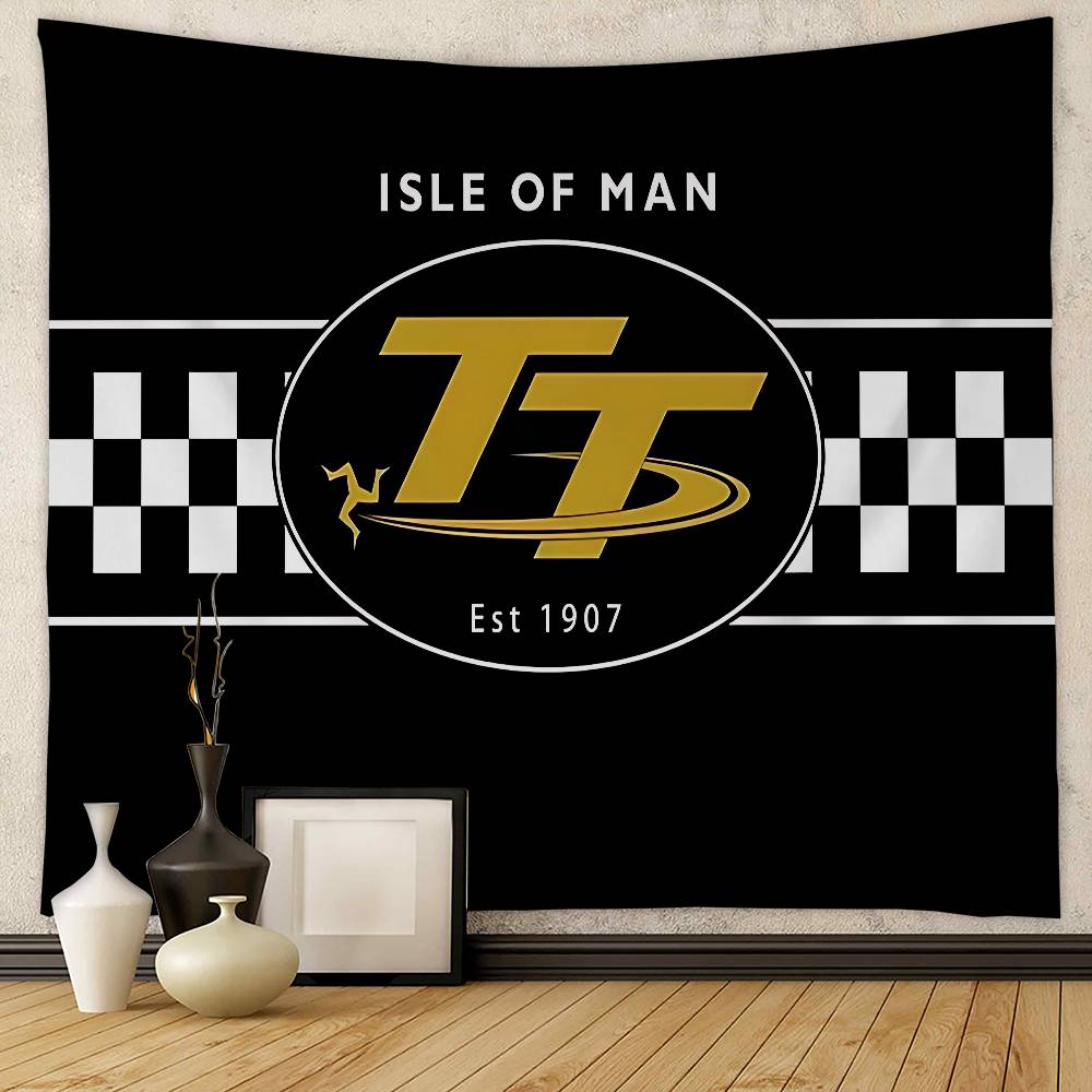 Isle Of Man TT Anime Tapestry Hippie Flower Wall Carpets Dorm Decor Cheap Hippie Wall Hanging