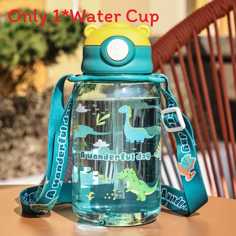 Cartoon Childrens Water Bottle With Carry Strap Made Of Pc For Kids Gift