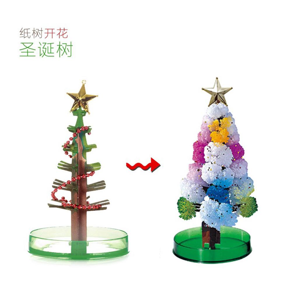Funny Magic Growing Tree Paper Crystal Tree Desktop Cherry flower Toys for Christmas Perfect gift for kid and adult