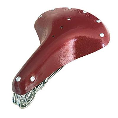 A'sTool Retro Genuine Leather Bicycle Saddle, Hammock Saddle Replacement, Showa Era Spring, Comfort Spring, Classic Vintage Design, Universal Fit (Dar