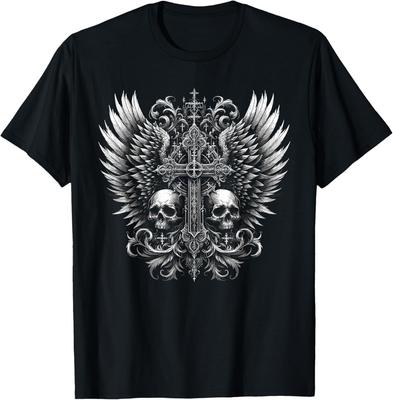 Emo Y2K Grunge Aesthetic Alt Goth Skull Cross Gothic Unisex T-Shirt Unisex T-Shirt