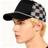 Plaid Mesh Baseball Cap Outdoor Casual American Style Fashionable Breathable Sun Protection Baseball Cap Beach Hiking Caps