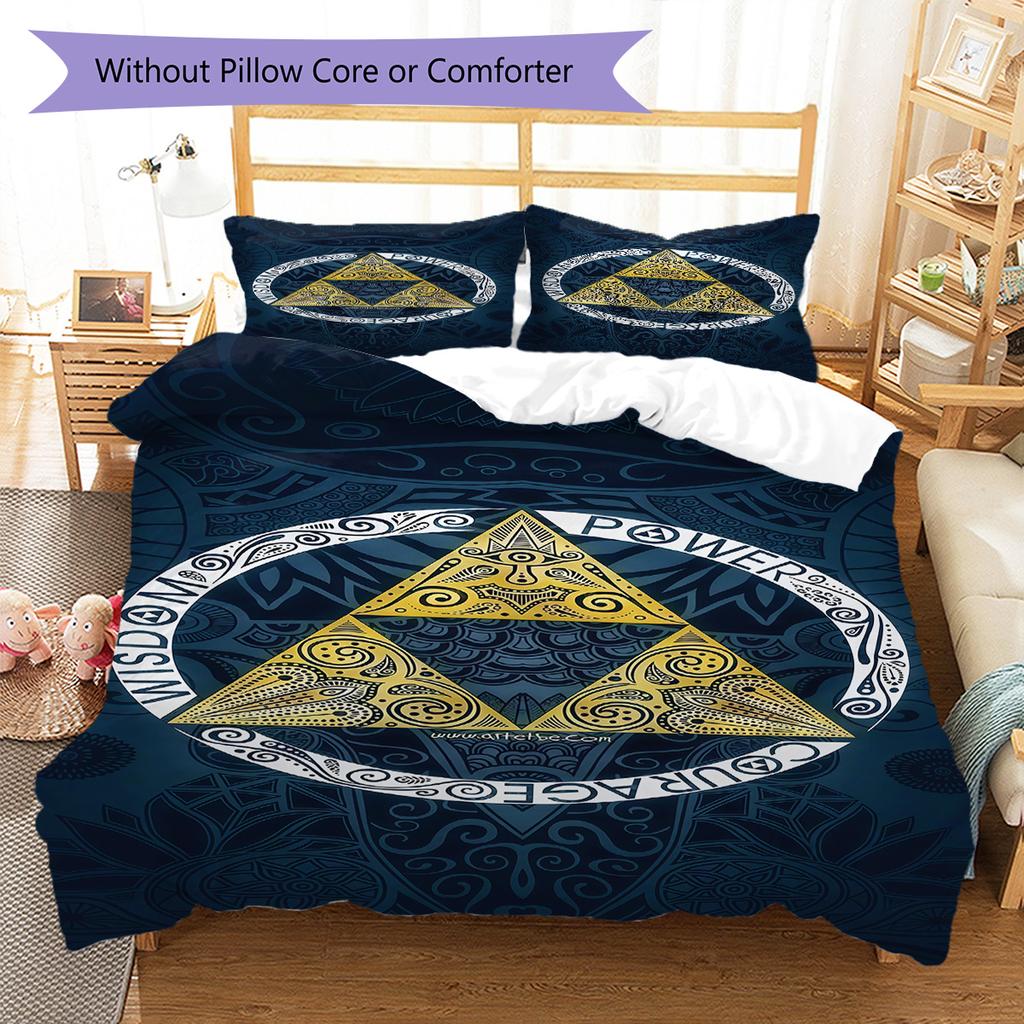Fantasy Games  Pattern Bedding Quilt Set Quilt Cover Pillowcase Home Decoration Birthday Gift (1 * duvet cover + 2 * pillowcase, without core)