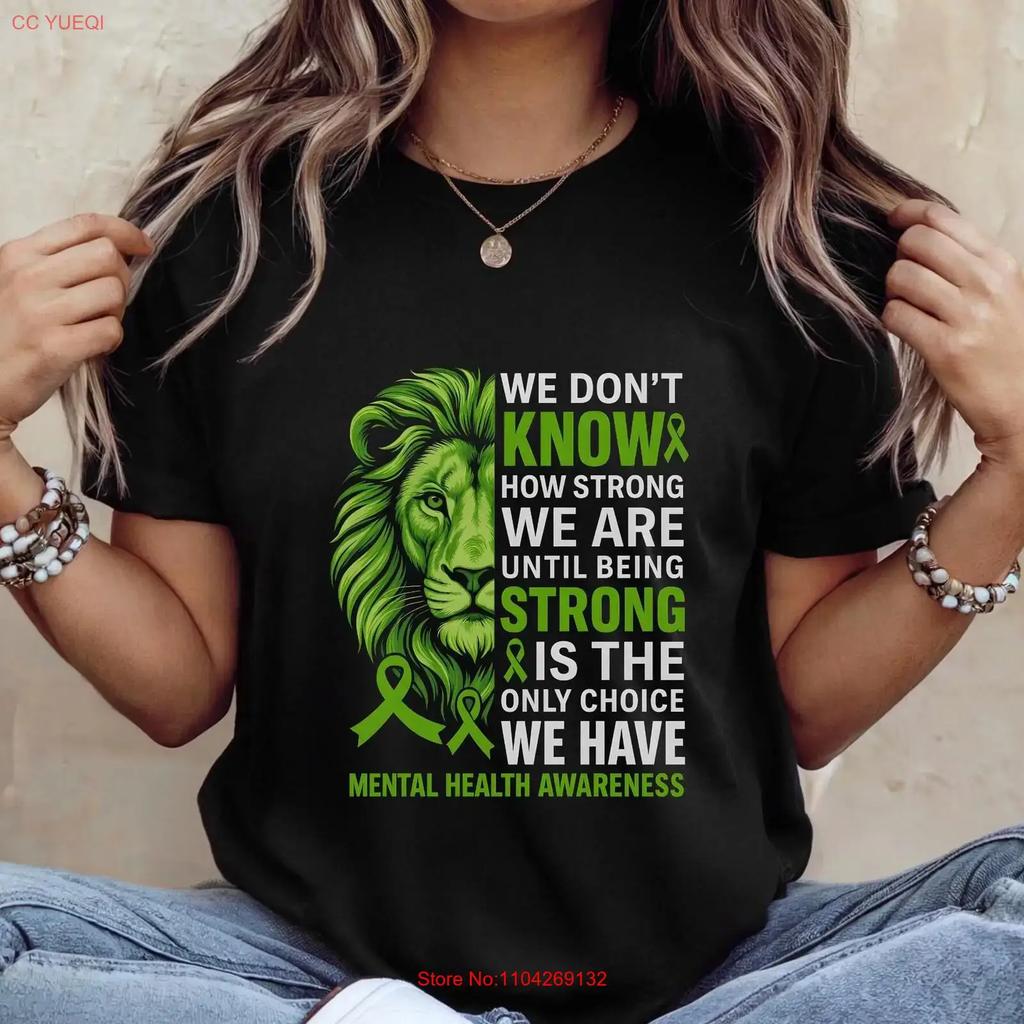 Lion Motivational Green Ribbon Unisextal Health Awareness T Shirt Support Healing And Hope Resilience Strength Vintage