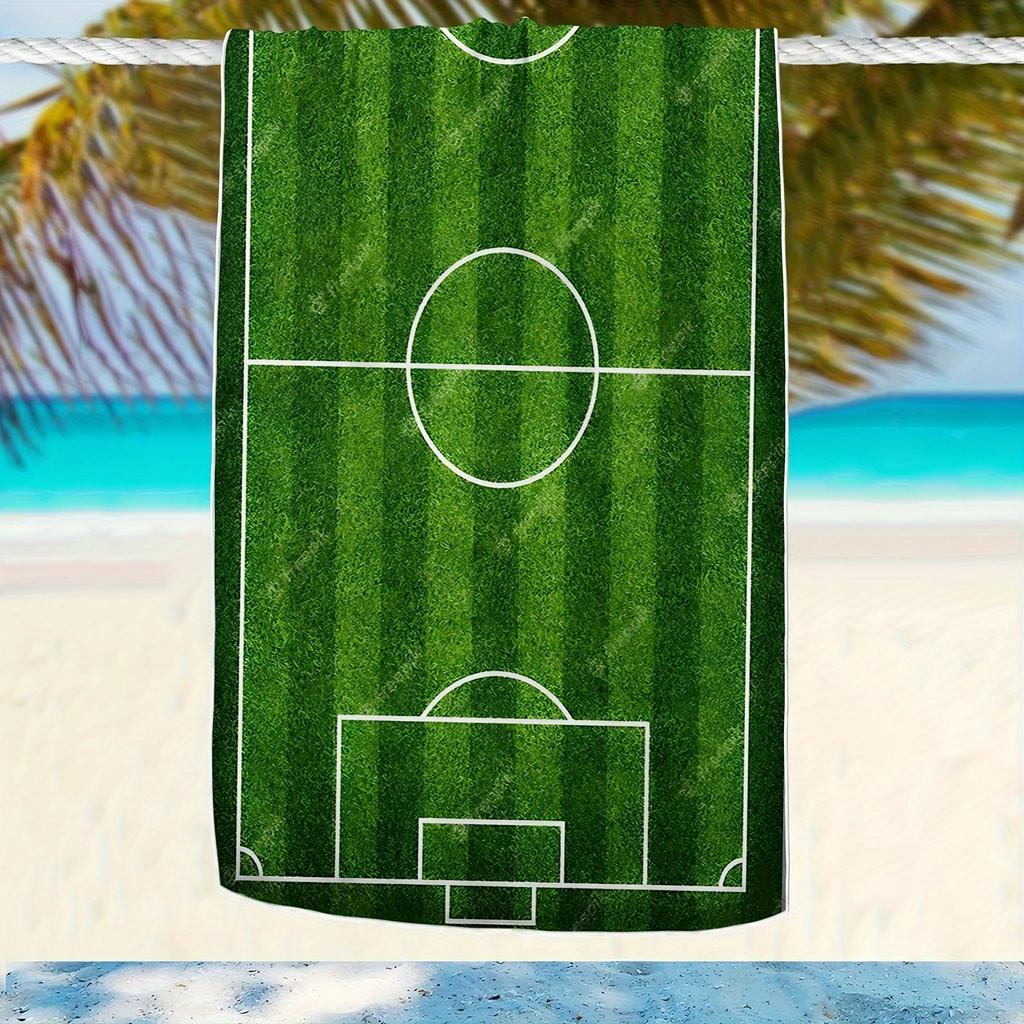 Asciugamano da Spiaggia Asciugatura Rapida Campo da Calcio, Microfibra Morbida per Spiaggia Piscina Sport Regalo