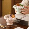 High Footed Ice Cream Cup Ceramic Mug Dessert Bowl Sugar Water Bowl Dessert Cup Pudding Cups Dish Breakfast Cup Water Cups