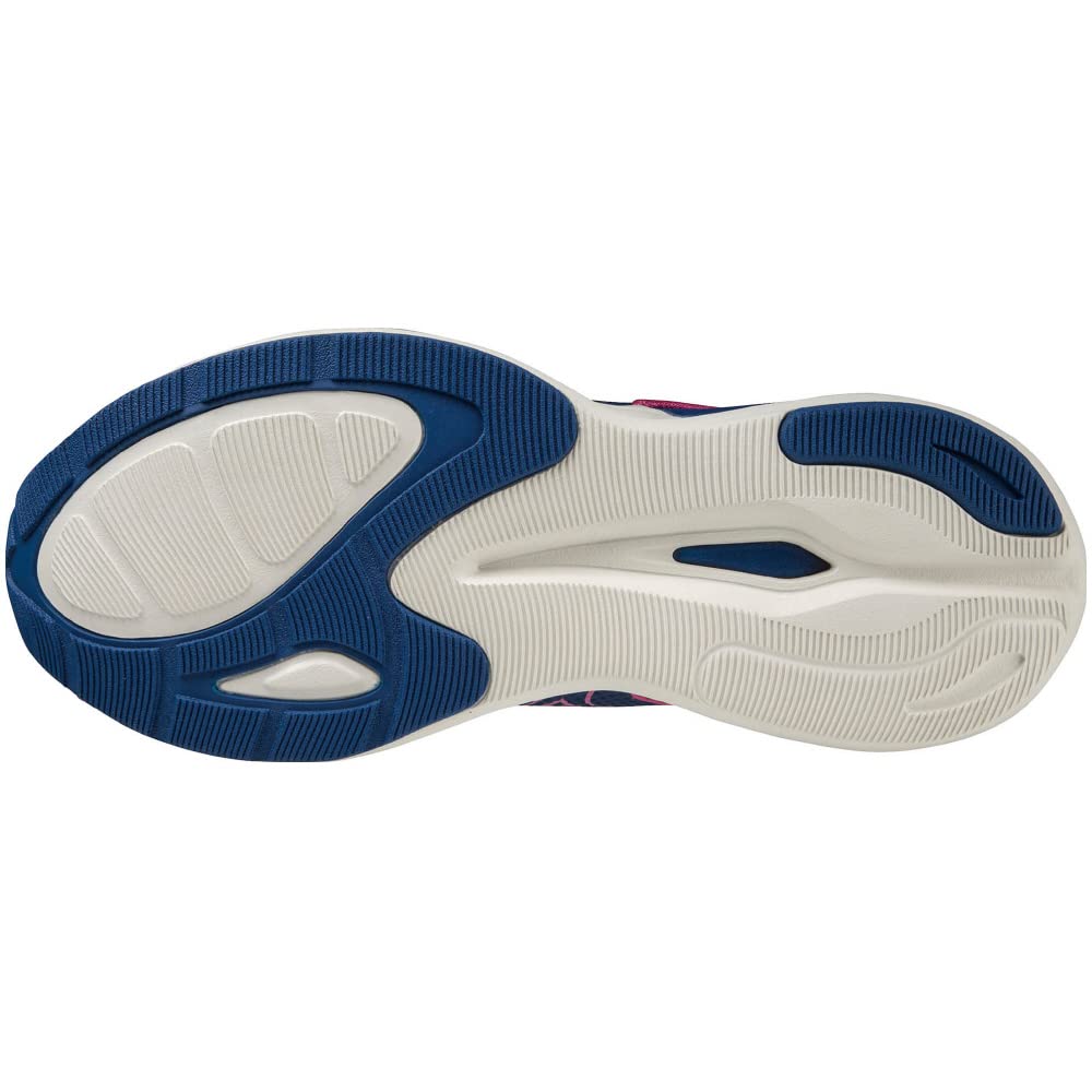 Mizuno Wave Revolt 3 Running Navy X Pink X 3E Shoes, Jogging, Marathon, Training, Sports, Lightweight, Resilient, Wide, Women's, Gray, 23.0 Cm,