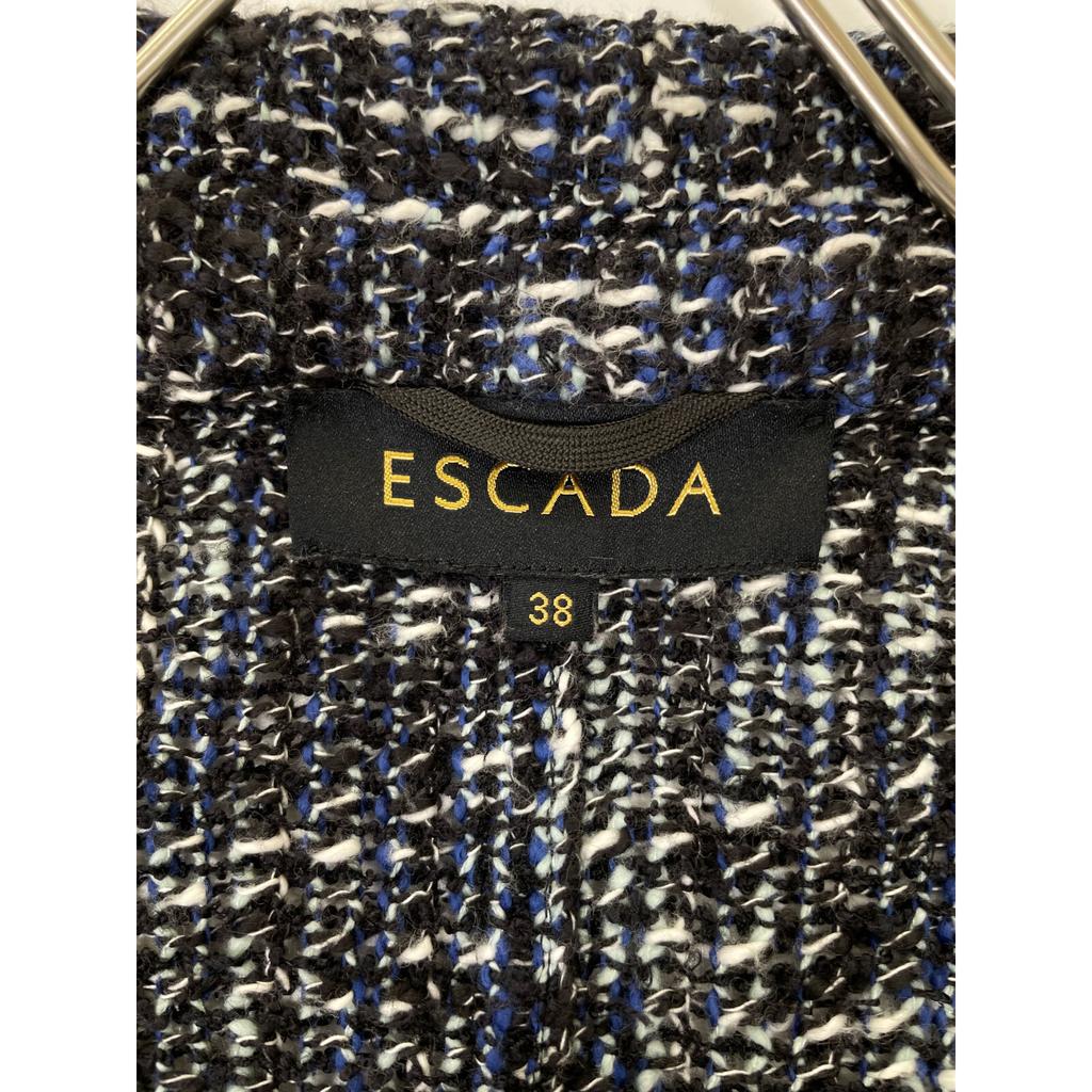 ESCADA Blue 5010317 Tweet Knit Jacket Jacket 38 blueUsed