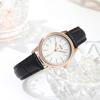 Simple Classic Disc Bamboo Pattern Belt Quartz Watch Women'S Retro Waterproof Watch