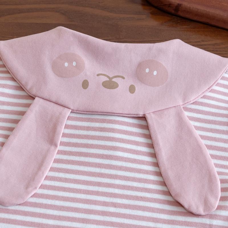 Babyrandiga broderade toppar med dockkrage Söta och gulliga avslappnade lössittande långärmade toppar för vår och höst