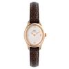 Oval Watch Guilloche Lizard Embossed Watch Quartz Movement Leather Strap White Dial Women's Watch Waterproof DW00100894