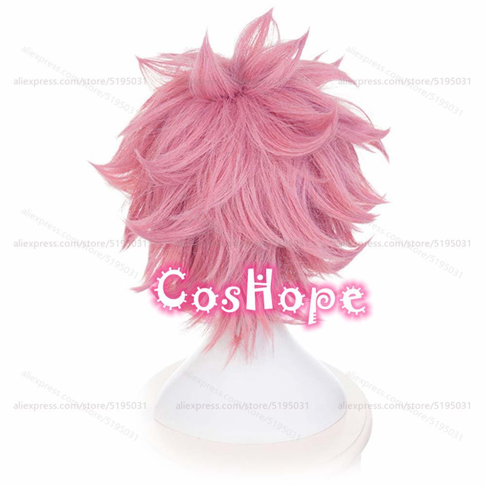 MHA Pinky Ashido Mina Cosplay Wig Women Fluffy Pink Wig Cosplay Anime Cosplay Wig Heat Resistant Synthetic Wigs