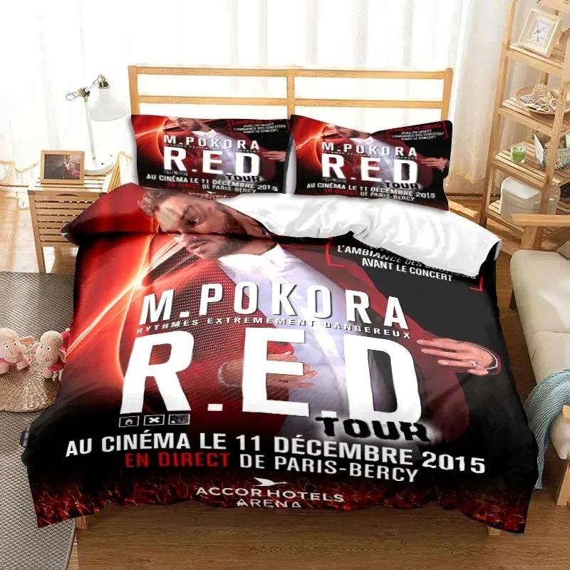 3D Print Matt M. Pokora Bedding Set Double Twin King Duvet Cover Comforter Pillowcase Boys Girls Adults Bedroom