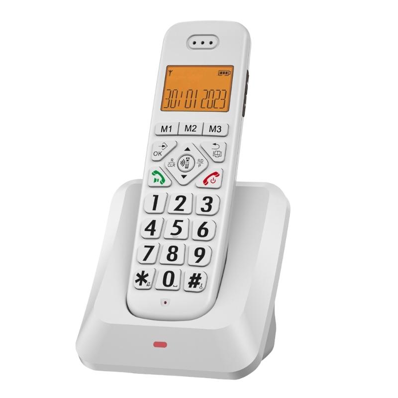 D1011 Modern sladdlös telefon Digital telefon Handhållen stor display Nummerpresentation Lagring Hemmakontor Företag Fast telefon
