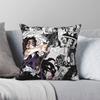 Demon Slayer Kokushibo Square Pillowcase Polyester Linen Velvet Pattern Zip Decorative Sofa Seater Cushion Cover