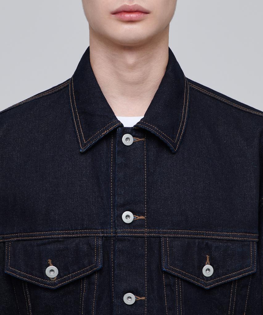 Musinsa Standard Oversized Denim Trucker Jacket [Deep Indigo]