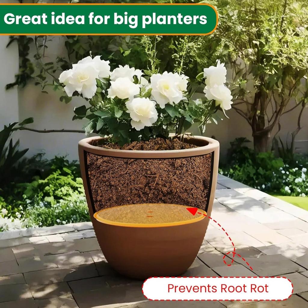 2 Stück Runder Pflanzeneinsatz Pflanztopfeinsatz mit Drainagelöchern Weniger Blumenerde verwenden Pflanzzubehör für den Außenbereich