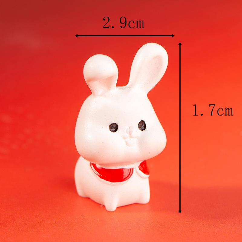 Micro Landscape Decoration Cute Cartoon New Year Rabbit Gift Rabbit Resin Decoration